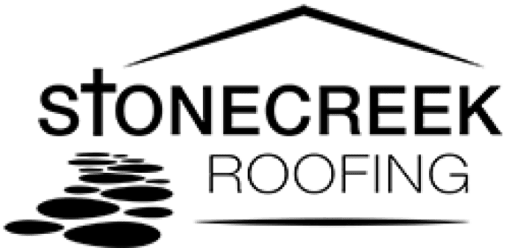 Stonecreek roofing black logo
