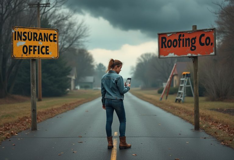 Caught in a dilemma: "Do I contact insurance first or contact a roofing company?"