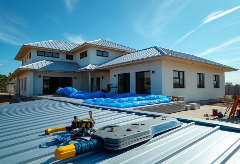 A Big House Under Roof Construction