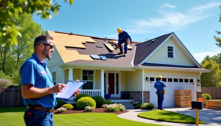 Discover how to get insurance to pay for roof replacement as professionals assess and repair this home's roof.