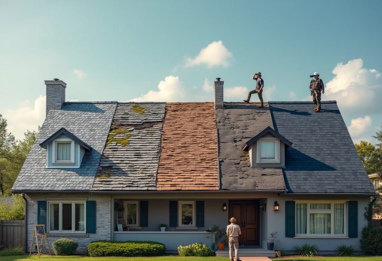 When considering how often should a roof be replaced, this visual guide illustrates the stages of roof aging and maintenance needs.