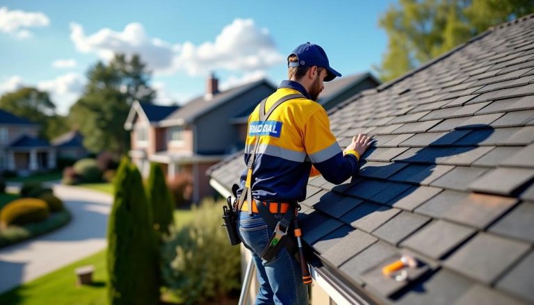A professional inspects a roof to assess the roof leak repair cost and ensure a secure home for the upcoming season.