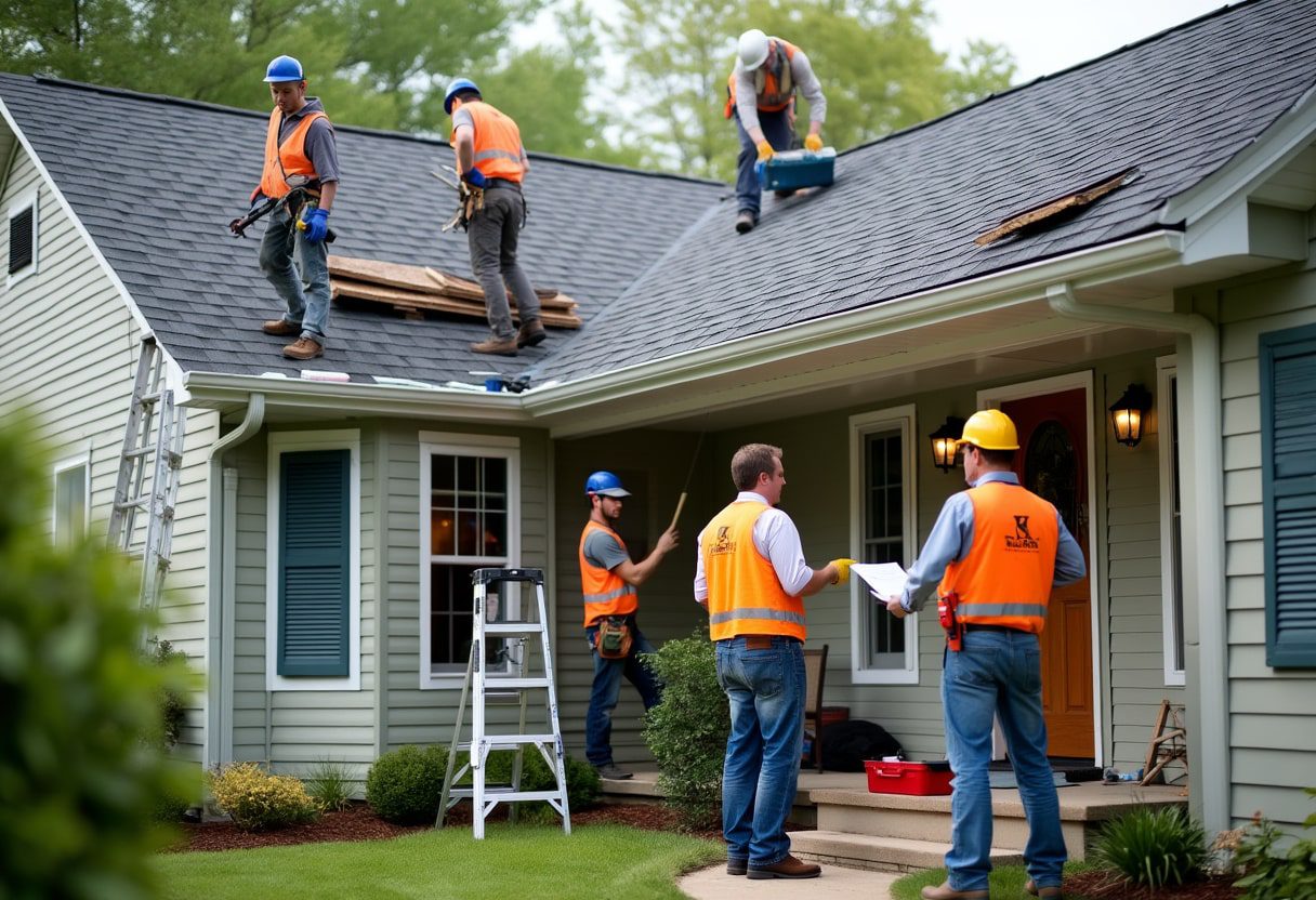 Roof replacement underway – are gutters included in roof replacement quotes? It’s important to ask!