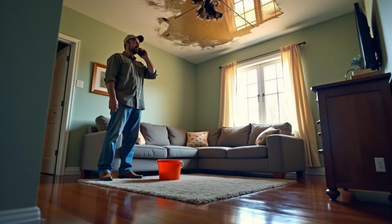 Caught in the rain: A quick guide on what to do if roof is leaking. Place a bucket under the leak, move valuables out of the way, and call a professional to assess the damage.